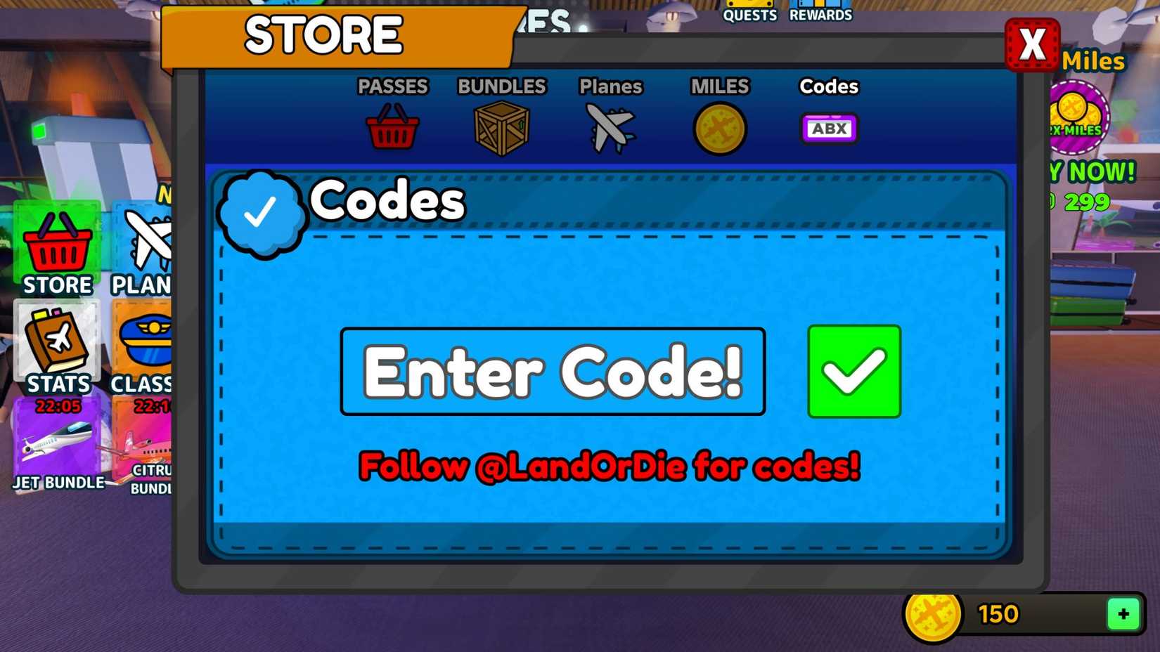 Roblox Land or Die – Códigos de Agosto de 2026
