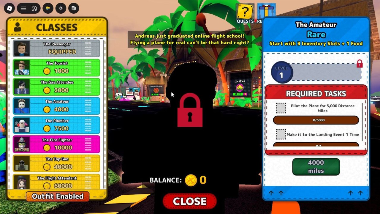 Roblox - Guia completo da classe Andreas o Amador em Land or Die 