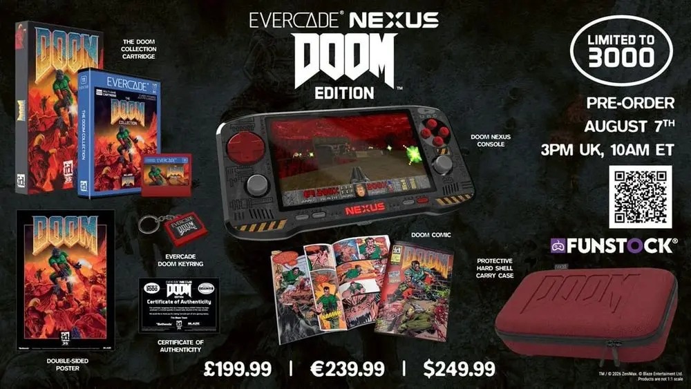 Evercade Nexus ganha edição DOOM com cartucho clássico