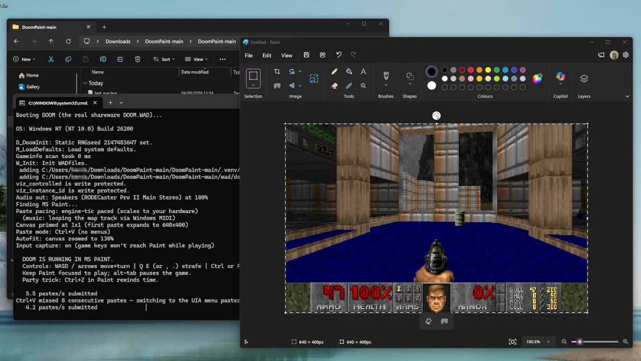 Engenheiro da Microsoft faz Doom rodar dentro do Paint no Windows