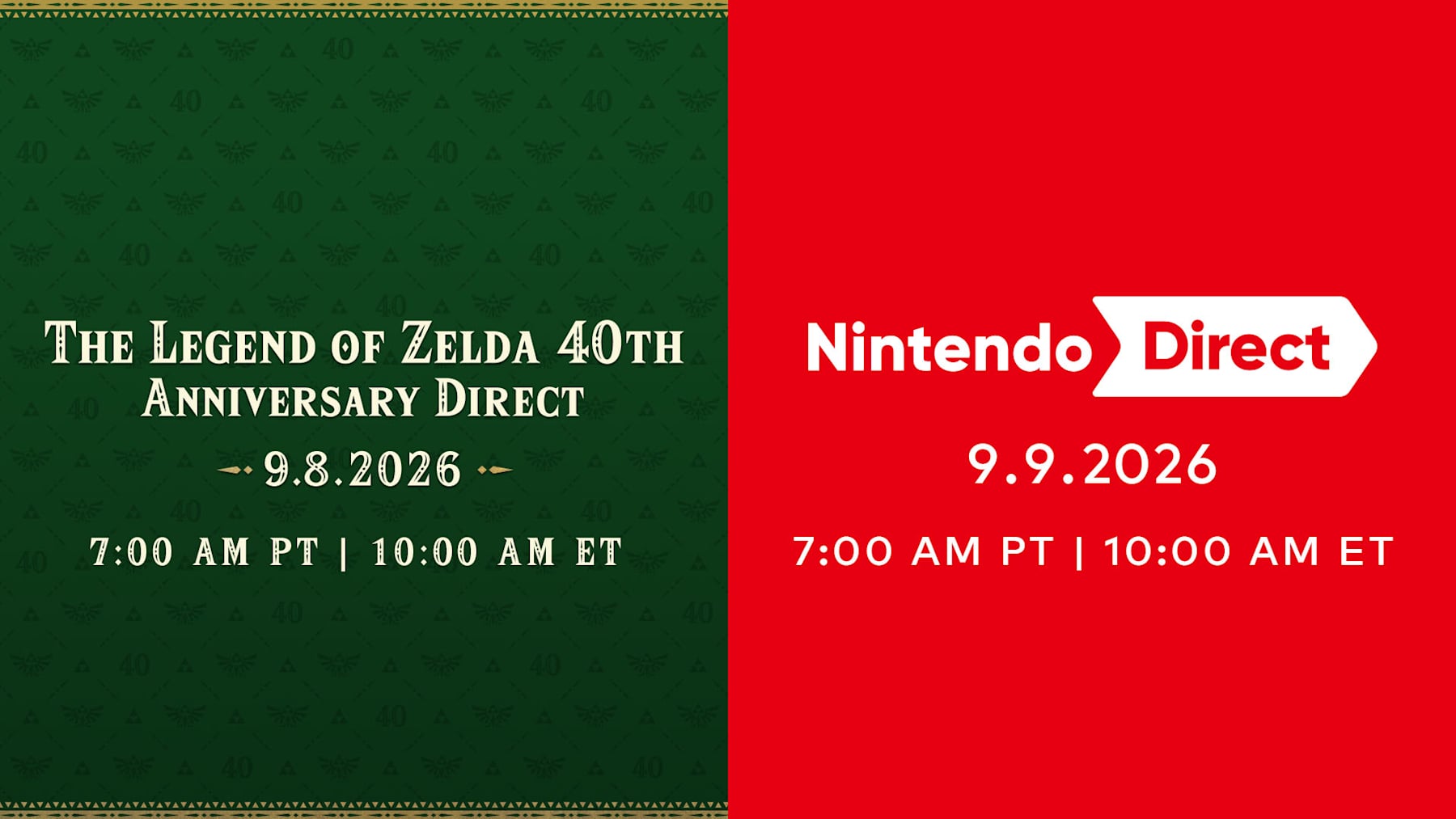 Nintendo confirma dois Direct para a semana que vem, incluindo especial de 40 anos de Zelda