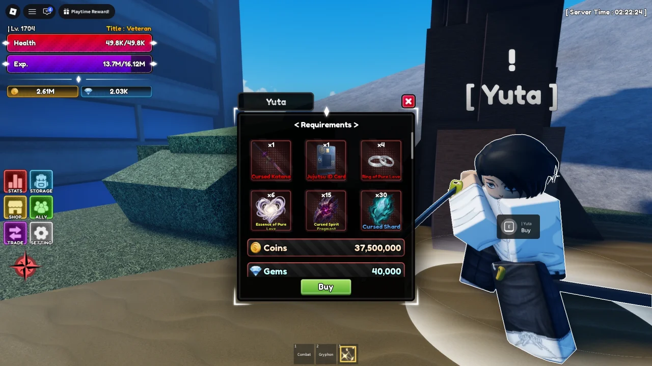 Roblox - Como desbloquear Yuta em Lineage Piece