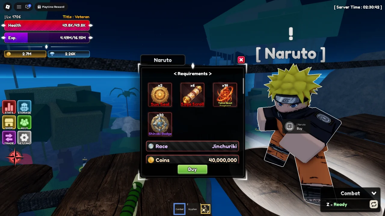 Roblox - Como Conseguir Naruto em Lineage Piece