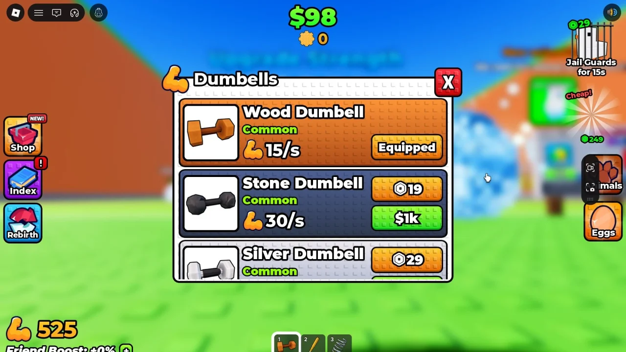 Roblox - Guia completo sobre Dumbbells em Pull an Egg 