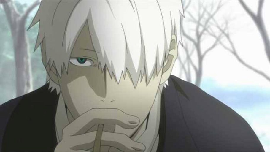 Ginko em uma cena de Mushishi