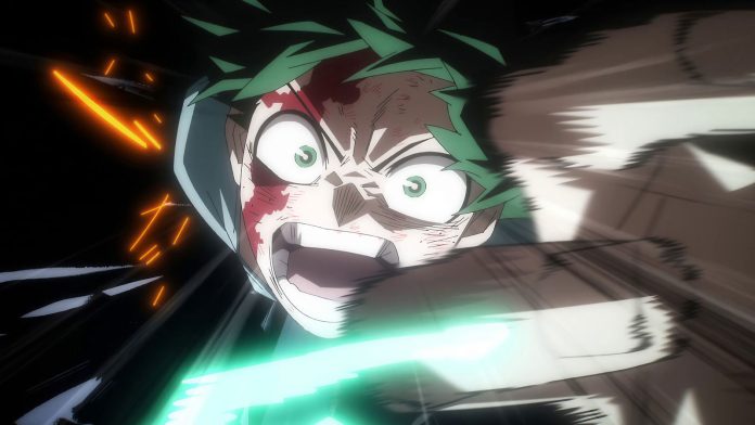 Izuku Midoriya usando One For All