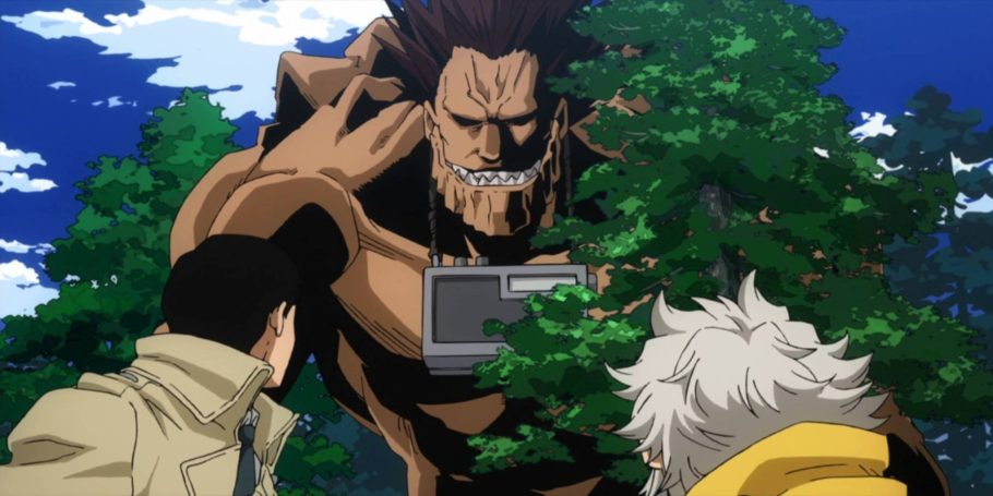 Gigantomachia surge de uma floresta em My Hero Academia