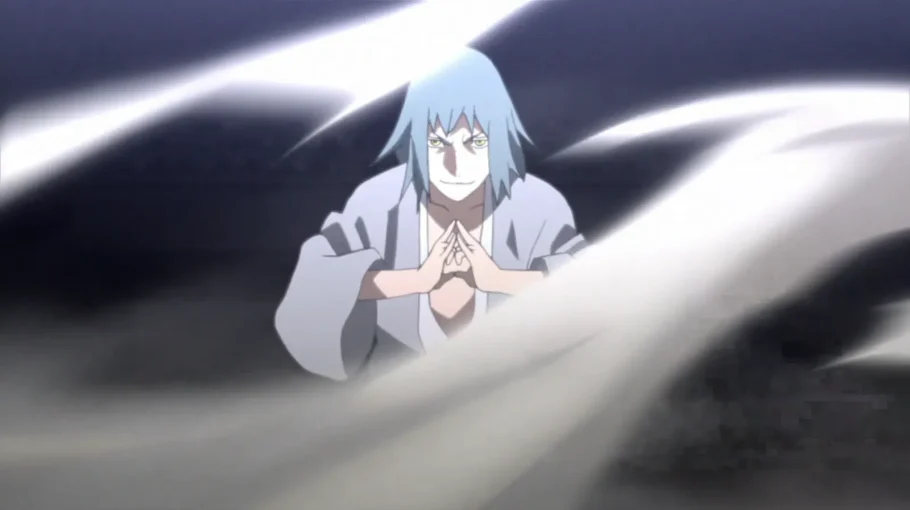 Nowaki usando a Liberação de Tufão em Naruto Shippuden