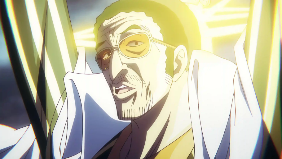 Kizaru cercado por luz em One Piece