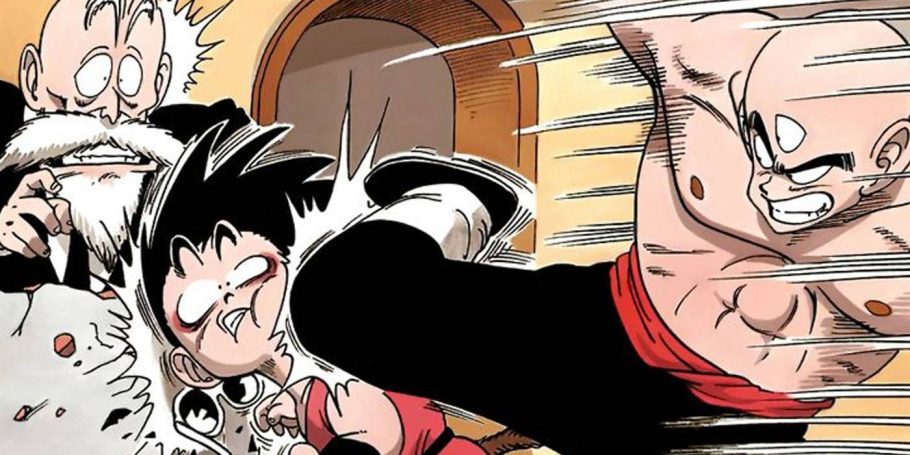 Tenshinhan enfrenta Goku no torneio