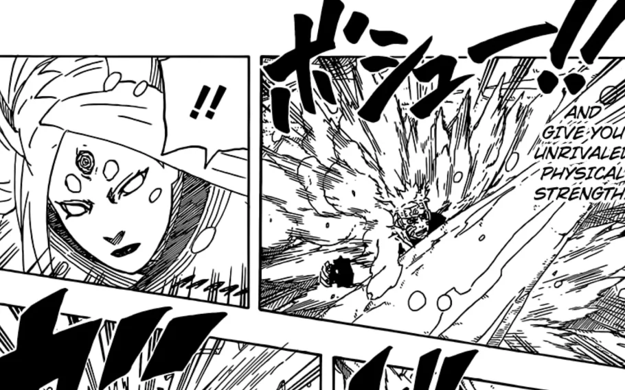 Naruto usa o Estilo Ebulição para enfrentar e superar um adversário