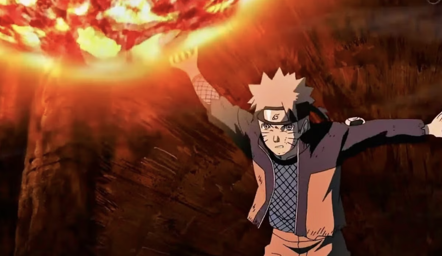 Naruto usa o Rasenshuriken do Estilo Lava em Naruto Shippuden