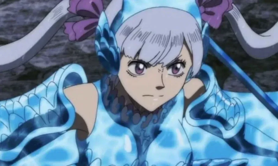 Noelle usando sua armadura de água em Black Clover