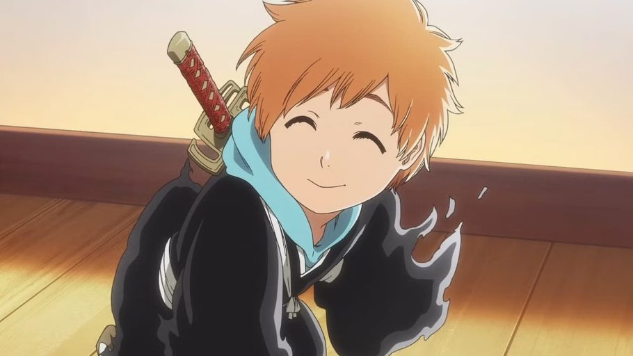 Ichigo diante de uma borboleta infernal em Bleach