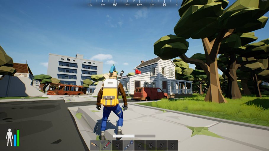Gameplay de DeadPoly com zumbis