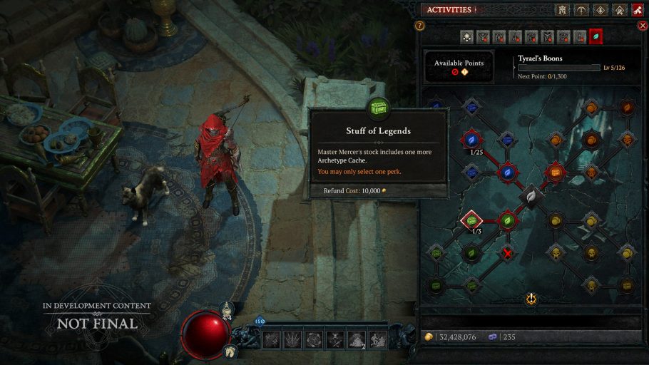 Sistema de progressão Tyrael's Boons em Diablo 4