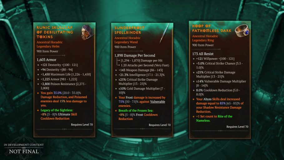 Novos itens Horadric Legendary de Diablo 4