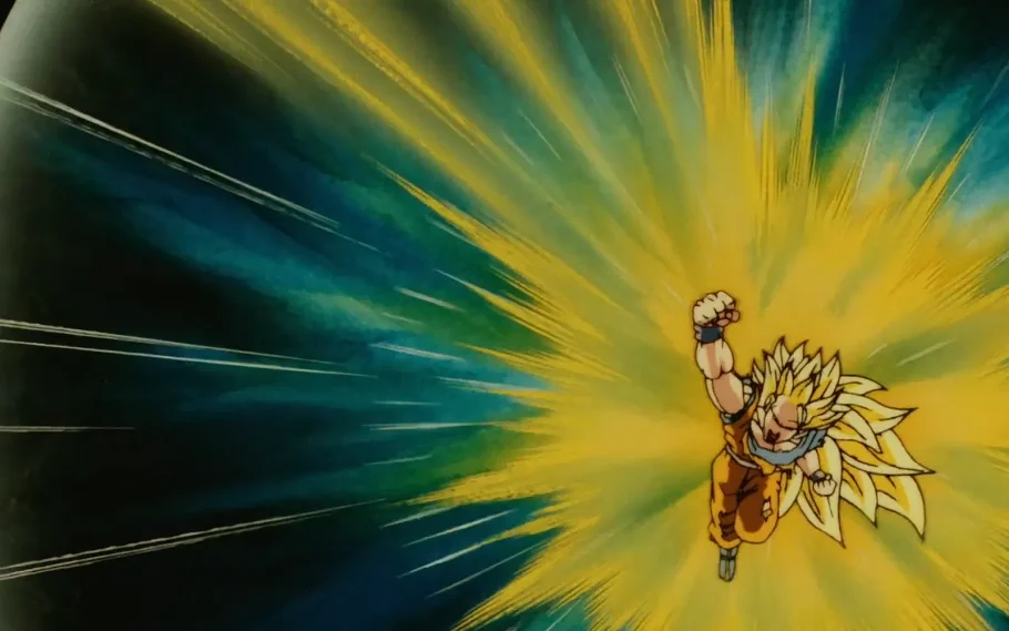 Goku preparando o Punho do Dragão