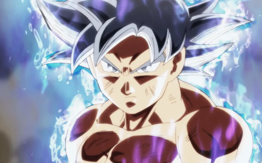 Goku ativando o Instinto Superior durante o Torneio do Poder