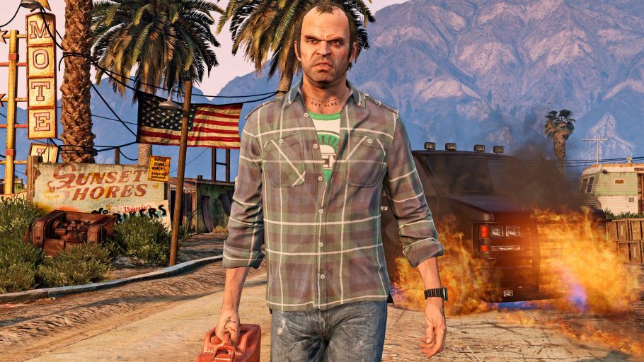 Cena de GTA 5 com Trevor