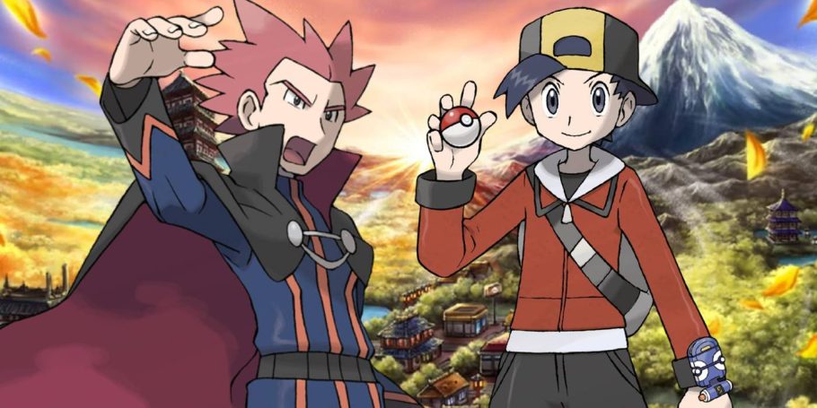 Lance e o treinador masculino em Pokémon HeartGold e SoulSilver
