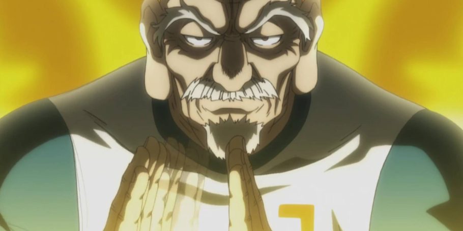 Isaac Netero usando seu Nen em Hunter x Hunter