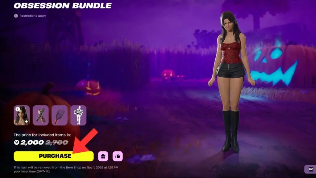 Obsession nikki skin in fortnite item shop