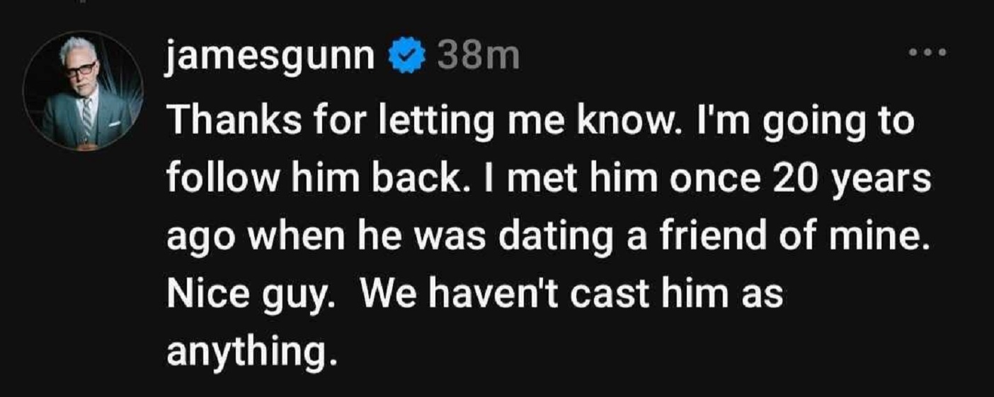 James Gunn nega que Jensen Ackles tenha sido escalado como o Batman do DCU