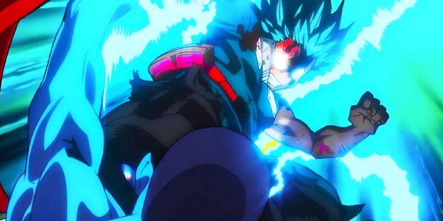 Izuku Midoriya usando Full Cowl 100%