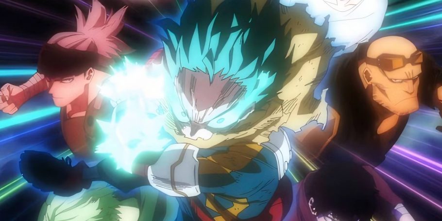 Izuku Midoriya usando Overdrive 120% Full Cowl