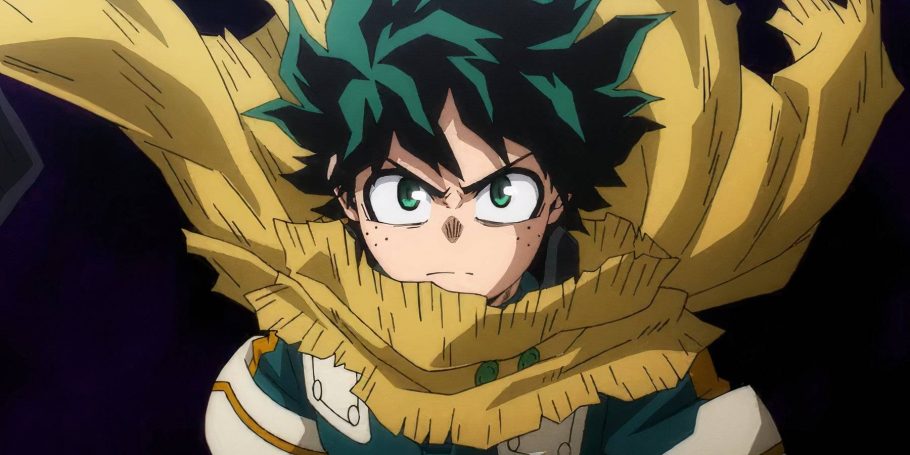 Izuku Midoriya usando o Costume Zeta