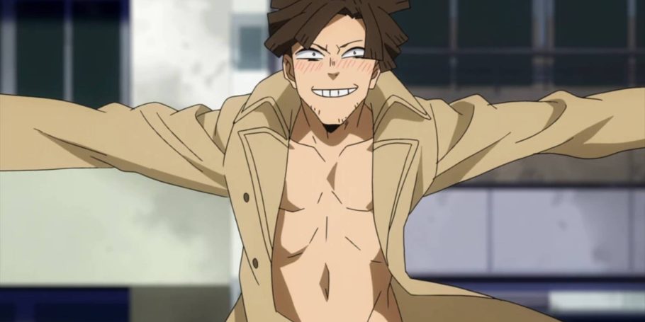 Teruo Hazukashi ativa Shame ao ficar nu em My Hero Academia