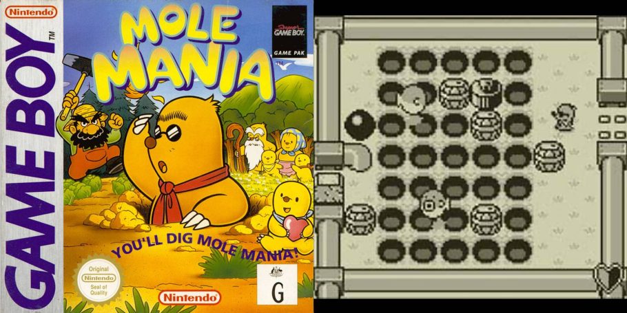 Capa e imagem de gameplay de Mole Mania