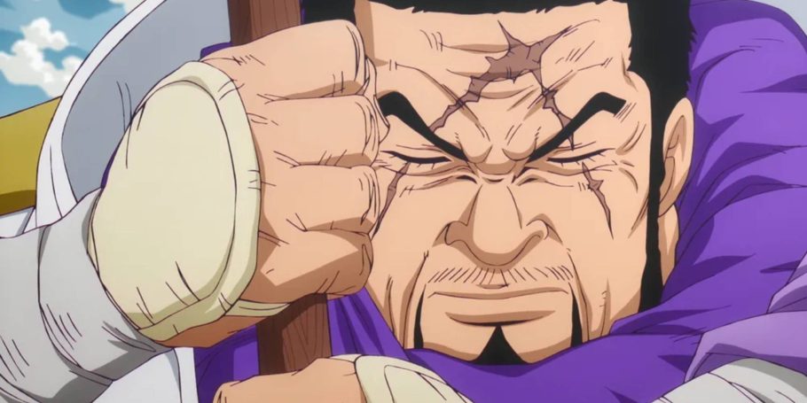 Fujitora se prepara para sacar a espada em One Piece