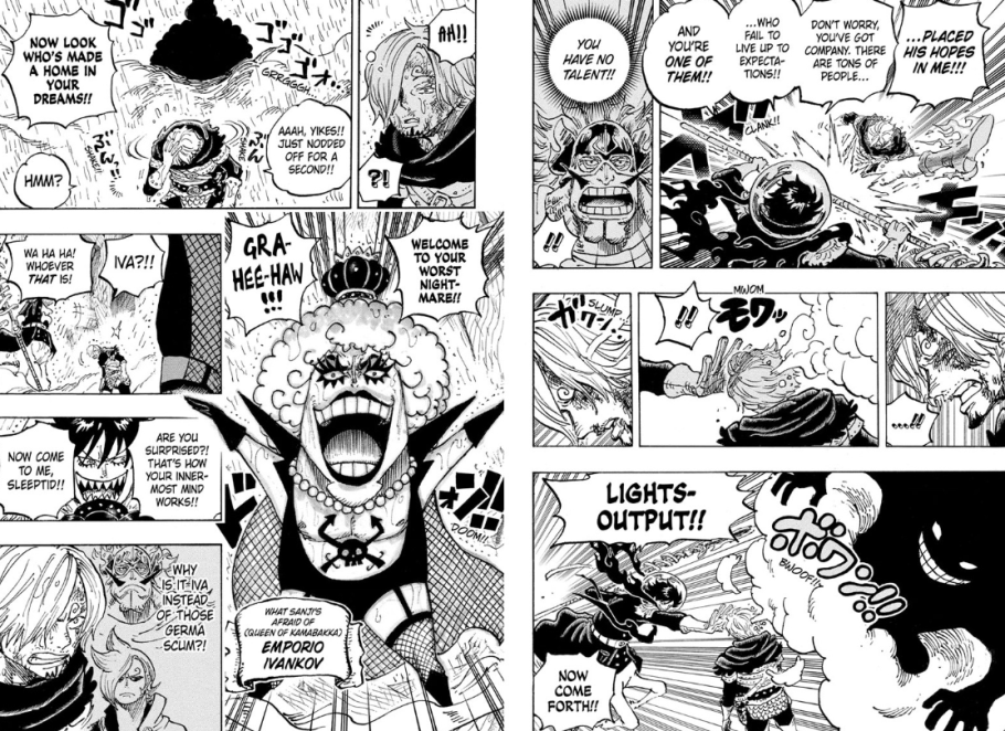 Sanji relembrando seu passado em One Piece