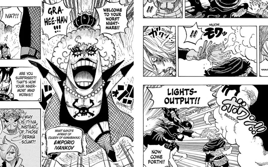 Ivankov ensina uma lição a Sanji no Capítulo 1196