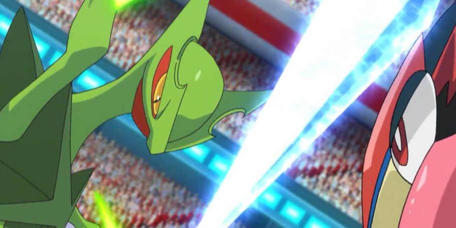 Mega Sceptile de Sawyer contra Ash-Greninja