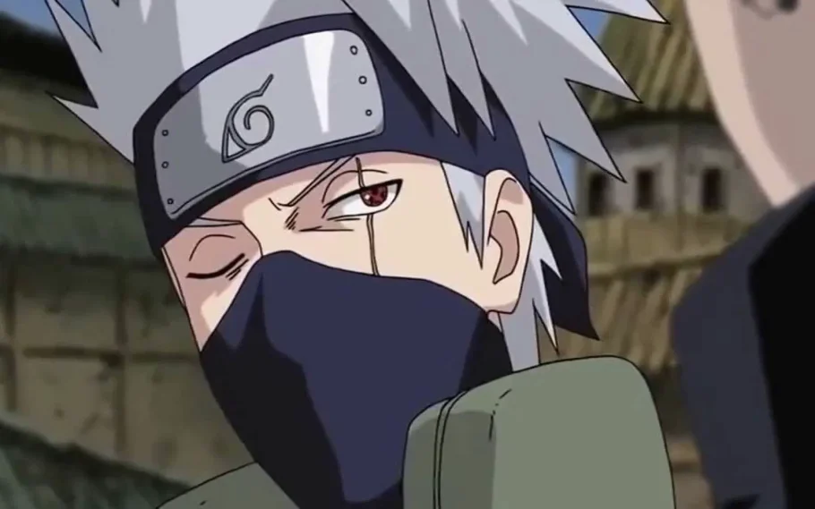 Kakashi Hatake com o Sharingan ativado e sua máscara característica