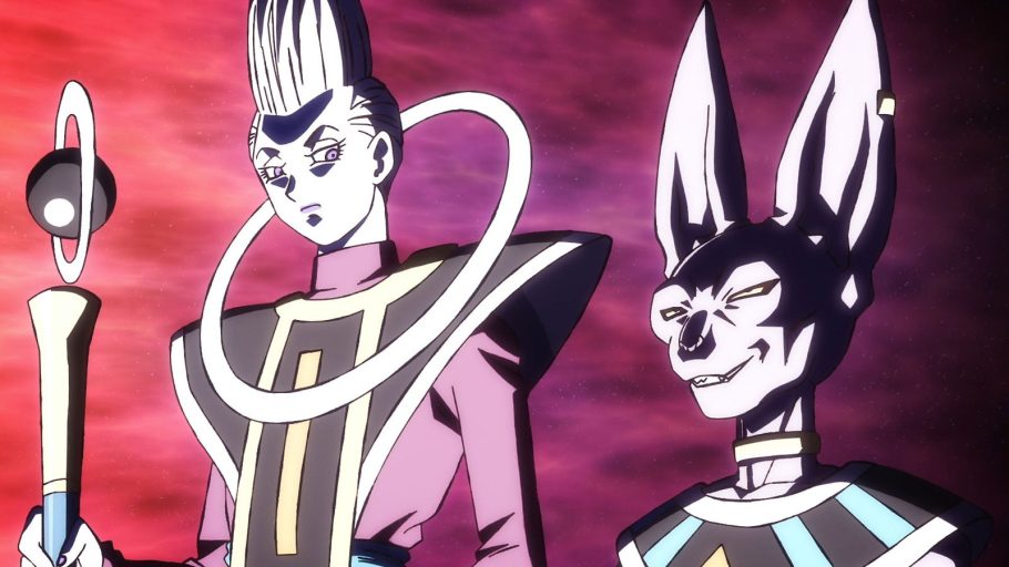 Whis ao lado de Beerus em Dragon Ball Super