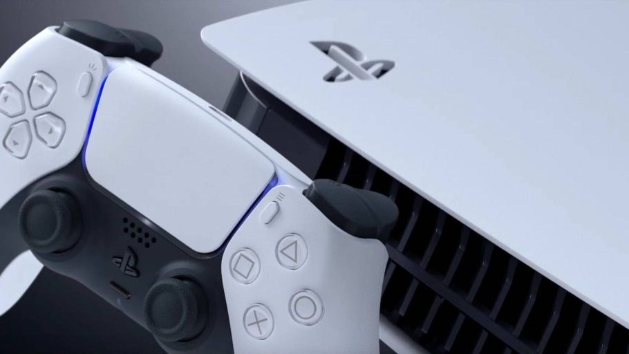 Console PS5 e controle DualSense