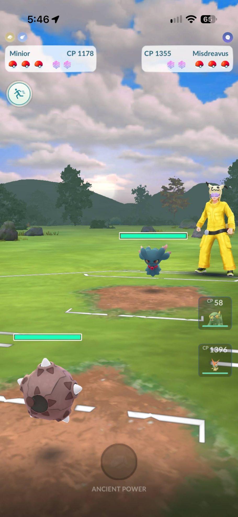 Minior na Forma Meteoro em Pokémon GO