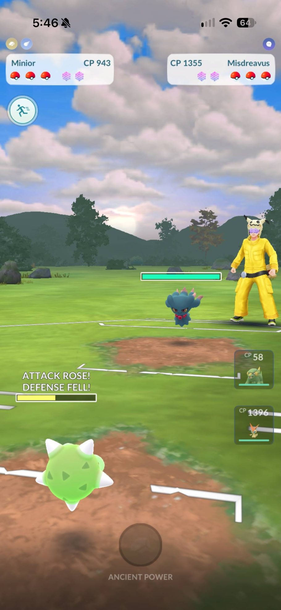 Minior na Forma Núcleo em Pokémon GO
