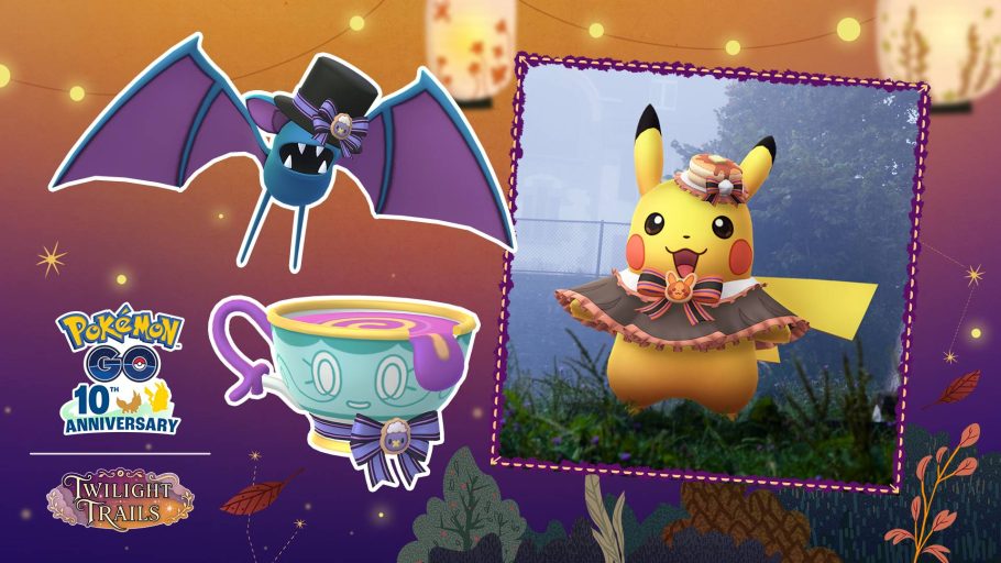 Pokémon fantasiados no evento de Halloween de Pokémon GO
