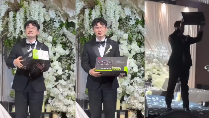 RTX 5090 de presente de casamento emociona noivo, mas custa mais de US$ 9 mil