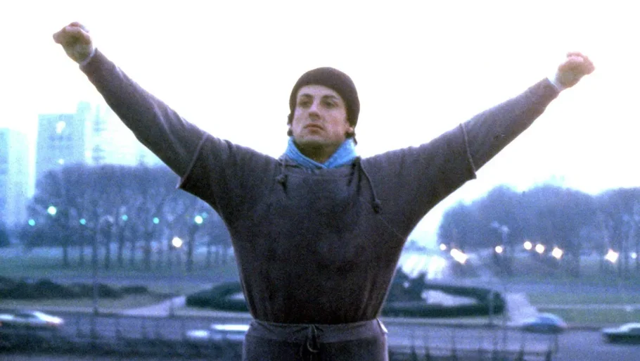 Sylvester Stallone em uma cena de Rocky